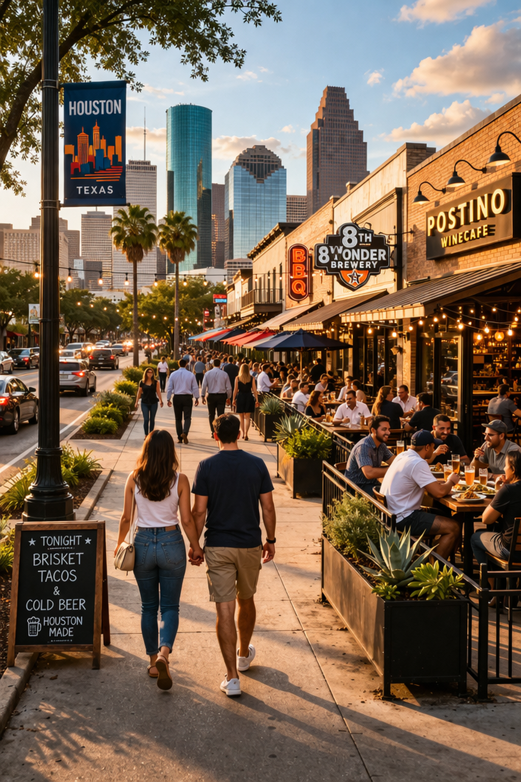 Houston skyline illustrating local SEO growth and Google Maps visibility for local businesses.