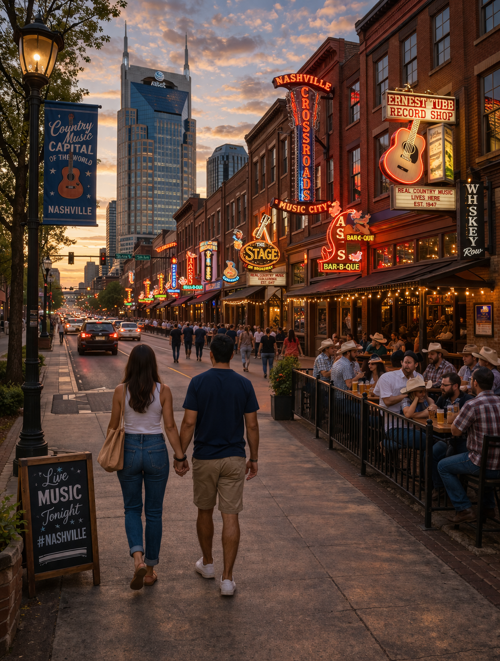 Nashville skyline illustrating local SEO growth and Google Maps visibility for local businesses.
